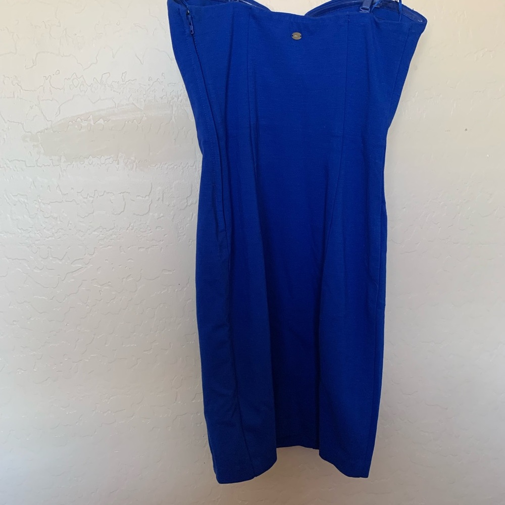 Guess Blue Strapless dress built in push up bra - Picture 5 of 8